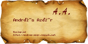 András Azár névjegykártya